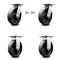 Service Caster 8 Inch Glass Filled Nylon Caster Set with Roller Bearing 2 Swivel Locks 2 Rigid SCC-35S820-GFNR-BSL-2-R-2 - alternate 1